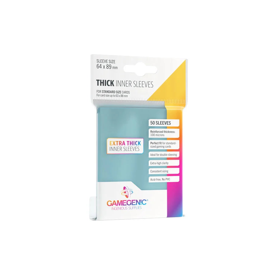 Gamegenic Thick Inner Sleeves – Standard Size (50 Sleeves)